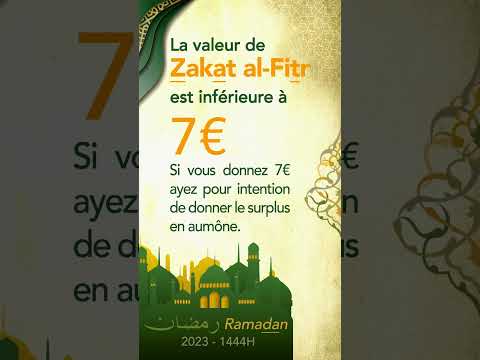 Zakat al-Fitr : montant Ramadan 2023